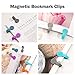 10 Pieces Magnetic Cable Clips Magnetic Cable Organizers Twist Ties Earbuds Cords Winder USB Cable Manager Bookmark Clips, 5 Colors