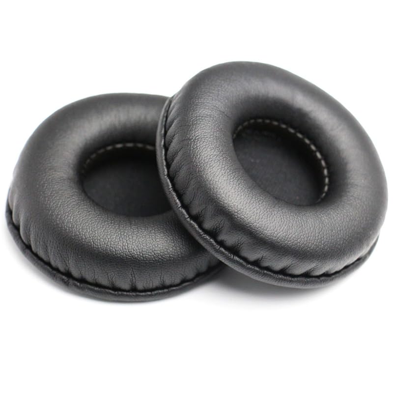 1 Pair Black Synthetic Leather Replacement Ear Pads for Monster DNA - 6.5x6.5x2cm Soft Headphone Cushions, Durable Ear Covers for Headphone Upgrade (Headphones Not Included)
