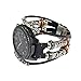 Fit Samsung Galaxy Watch (42mm)/ Gear Sport/Gear S2 Classic Bands, 20mm Elegance Vintage Leather Replacement Watch Bands Straps Wristbands with Metal Clasp Accessories for Galaxy Watch 42mm (Black)