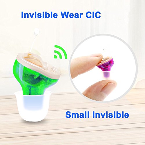 New Hearing Amplifier (CIC) Complete In Canal,Invisible,Super mini,Adjustable, Voice Amplifier, Small (Left) - Thumbnail 2