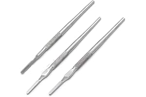 GS ONLINE 3ea #4 Scalpel Handle Blade Holder Round With Grip Pattern Uses Blades No. 20-24 by G.S Online Store