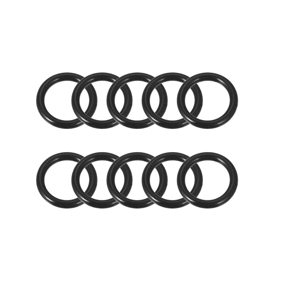 sourcing map Nitrile Rubber O-Rings 18mm OD 13.6mm ID 2.2mm Width, Metric Sealing Gasket, Pack of 10