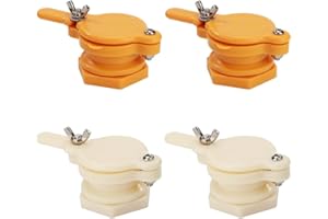 TOOTCPS 4Pcs Honey Gate Valve for Extractor,Honey Extractor Tap,Durable Honey Gate Valve for 5 Gallon Bucket,Honey Extractor Equipment,Beekeeping Supplies (2yellow+2white)