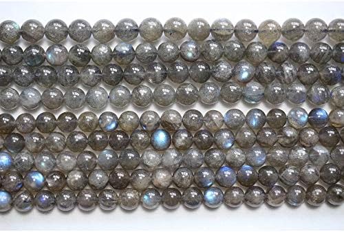 Labradorite Blue Moon Stone Nature Stone Smooth Round Loose Beads for Jewelry Making 6mm 8mm 10mm (Labradorite, 8mm)