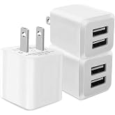 USB A Wall Charger,Dual Port Cube Power Adapter Charger Plug Block Charger | Dual Port Wall Charging Adapter,USB A charger,Compatible for i Phone 14 13 12 11,Milky White