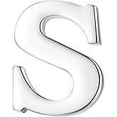 HONEY BEAR Initial Alphabet Letter Lapel Pins Collar Badge Brooches for Mens/Womens Shirt Dress Decoration Silver