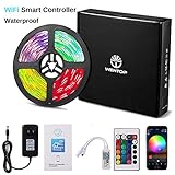 WenTop LED Light Strip Wifi Wireless Smart Phone Controlled Strip Lights Kit Works with Android and IOS ,IFTTT, Google Assistant
