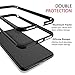 iPhone 8 Case, Compatible with iPhone 7 KEWEK Aluminum Metal Bumper Frame with Shock Absorbing Flexible TPU Inner Dual Layer (with Removable Clear Back Panel), Jet Black