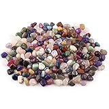 Crystal Allies Materials: 1lb Tumbled Natural & Dyed Assorted Stone Mix from Brazil - ~1/2"