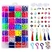 Glonova 11800+ Rubber Bands Bracelet Kit Loom Bands Kit for Kids Bracelet Making Kit, 11050 Rubber Bands, 3 Backpack Hooks, 30 Charms, 235 Beads, 550 Clips, 5 Tassel, Organizer