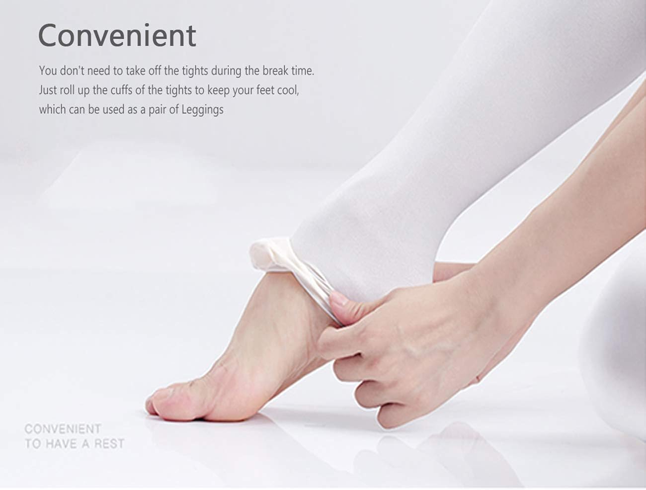 DIPUG Ballet Tights for Girls Convertable Dance Tight Transition Footless Tights: Clothing