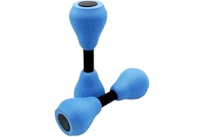 Marooma Water Dumbbells, 2Pcs Lightweight Aquatic Exercise Dumbbells Blue Foam Dumbbell Pool Fitness Water Aerobic Exercise E