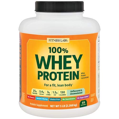 Fitness Labs 100% Whey Protein Unflavored and Unsweetened (5 Pounds) - Thumbnail 7
