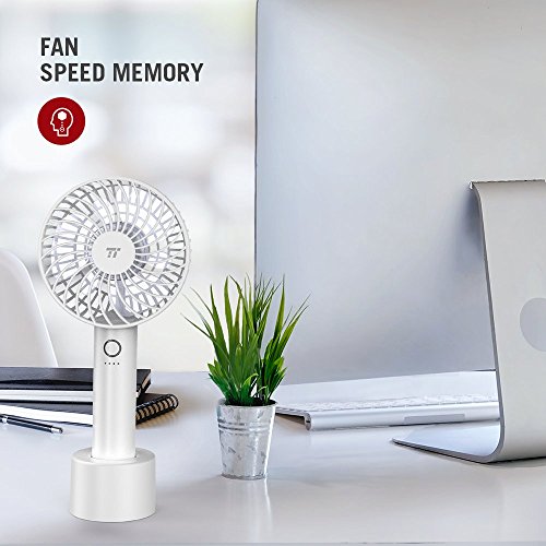 image for TaoTronics Handheld Fan, Mini Personal Portable Fan with 2000mAh Recha