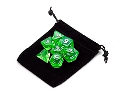 7 Die Polyhedral Dice Set - Translucent Green with