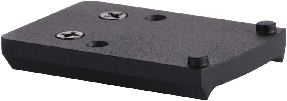 Red Dot Sight Mount Plate For Glock 17 19 22 23 26 - Picatinny Rail, Aluminum, Black, Fits Most Micro Red Dots