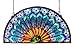Chloe Lighting Regal Eudora Tiffany-Style Peacock Feather Glass Window Panel 35X18