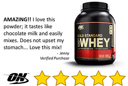 Optimum Nutrition Gold Standard 100% Whey Protein Powder, Double Rich Chocolate, 5...