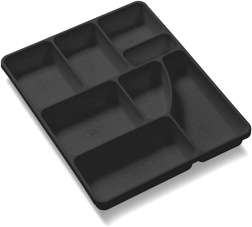 madesmart Junk Drawer Organizer Granite | CLASSIC OFFICE COLLECTION |, Soft-grip Lining and Non-slip Feet | BPA-Free
