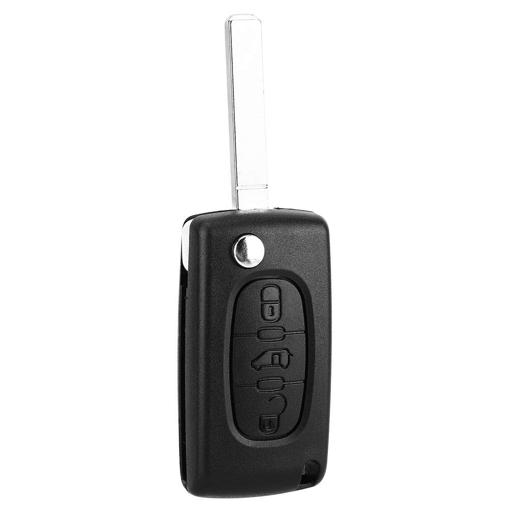 Aramox Car Key Case 3 Button Car Remote Key Fob Case Protective Cover Shell Fit for Partner for Berlingo or DISPATCH