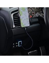 KUST KC002H cargador de coche USB, cargador ampliable para Honda serie de vehículos, 6.4A adaptador de cargador USB inteligente con luz LED verde para Accord Crosstour, Civic, CRV, CRZ, Odyssey, Pilot, Fit, Element, Pilot