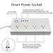 WiFi Smart Power Strip Surge Protector,Mengyasi Smart Power Socket with 4 AC Outlets and 4 USB Ports Compatible with Alexa Remote Control your Device from Android/ IOS Smartphone/ Tablets