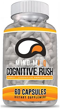 MIND MILQ Cognitive Rush: Premium Brain Supplement + Energy – Focus Supplement with Sensoril® Ashwagandha & Teacrine® Theacrine for Reduced Stress and Long Lasting Energy