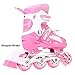 Girls Inline Skates Adjustable Rollerblades for Kids Girls with Illuminating Wheel the Premium Breathable Mesh Roller Skates w/ Double Secure Lock