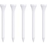 Zivisk Wooden Golf Tees 3-1/4", 2-3/4", 1-1/2" Available,100 Count (Natural Color, White, Black, Blue, Red, Pink)