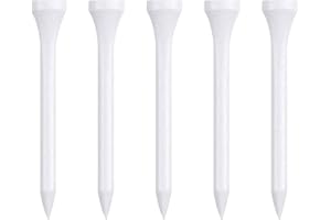 Zivisk Wooden Golf Tees 3-1/4", 2-3/4", 1-1/2" Available,100 Count (Natural Color, White, Black, Blue, Red, Pink)