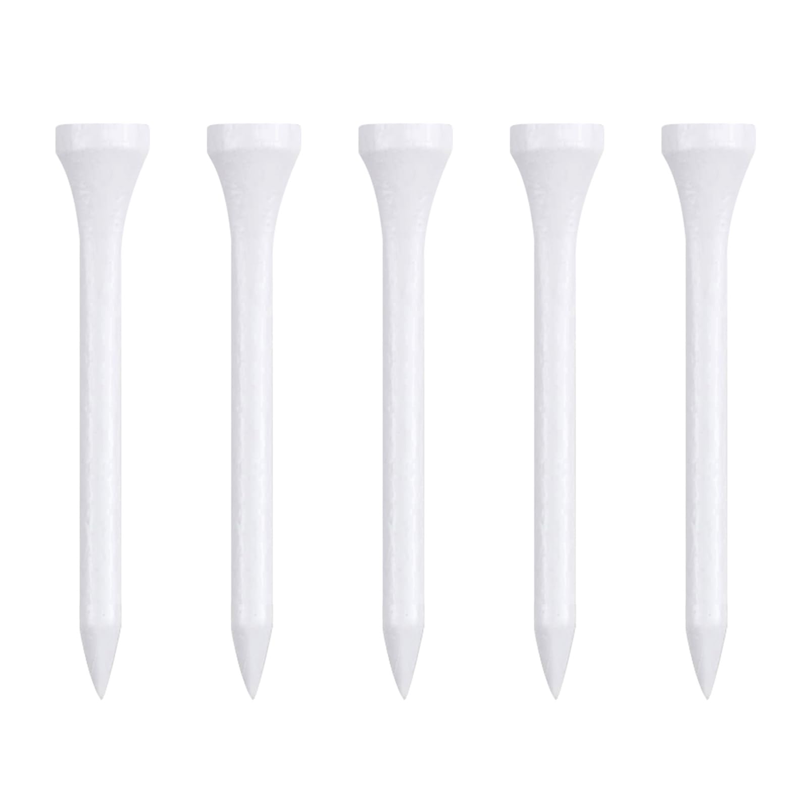 Zivisk Wooden Golf Tees 2-3/4 inch 100 Count, Long Golf Wood Tees(White,70mm)