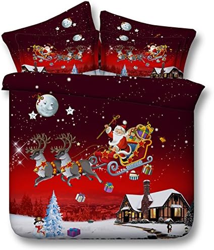 WARMYIY-3D HD Digital Print Bedding Set Comforter shell/ Quilt Cover Set 4pcs, including 1 Comforter shell/ Quilt Cover, 1 bed sheet, 2 pillowcases Twin Full Queen King Size