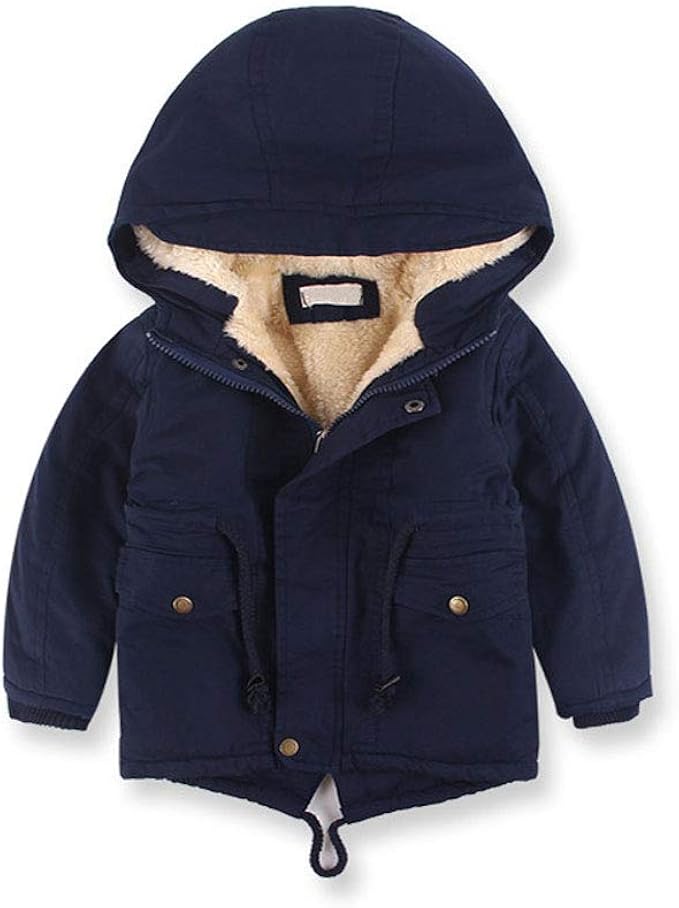 Little Boys Fleece Jacket with Hood Hoodie Coat Size 6