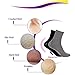 Makhry 2 Pairs Moisturizing Spa Gel Socks for Hard Dry Cracked Skin Recovery Socks Classical Grid Socks For Men Size 6-11 (L, Black&Grey)