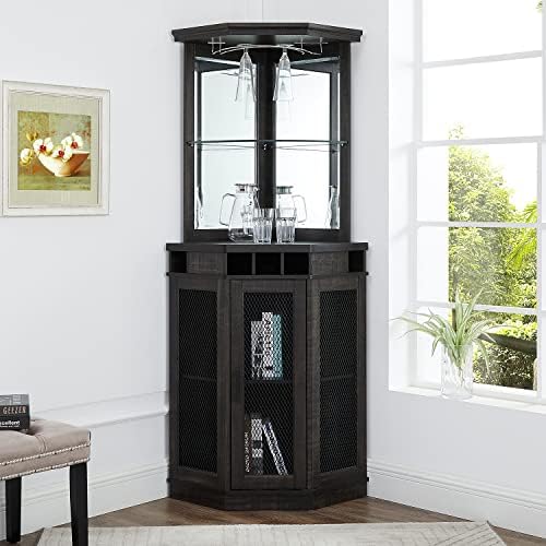 Home Source Grey Corner Bar Unit Pricepulse