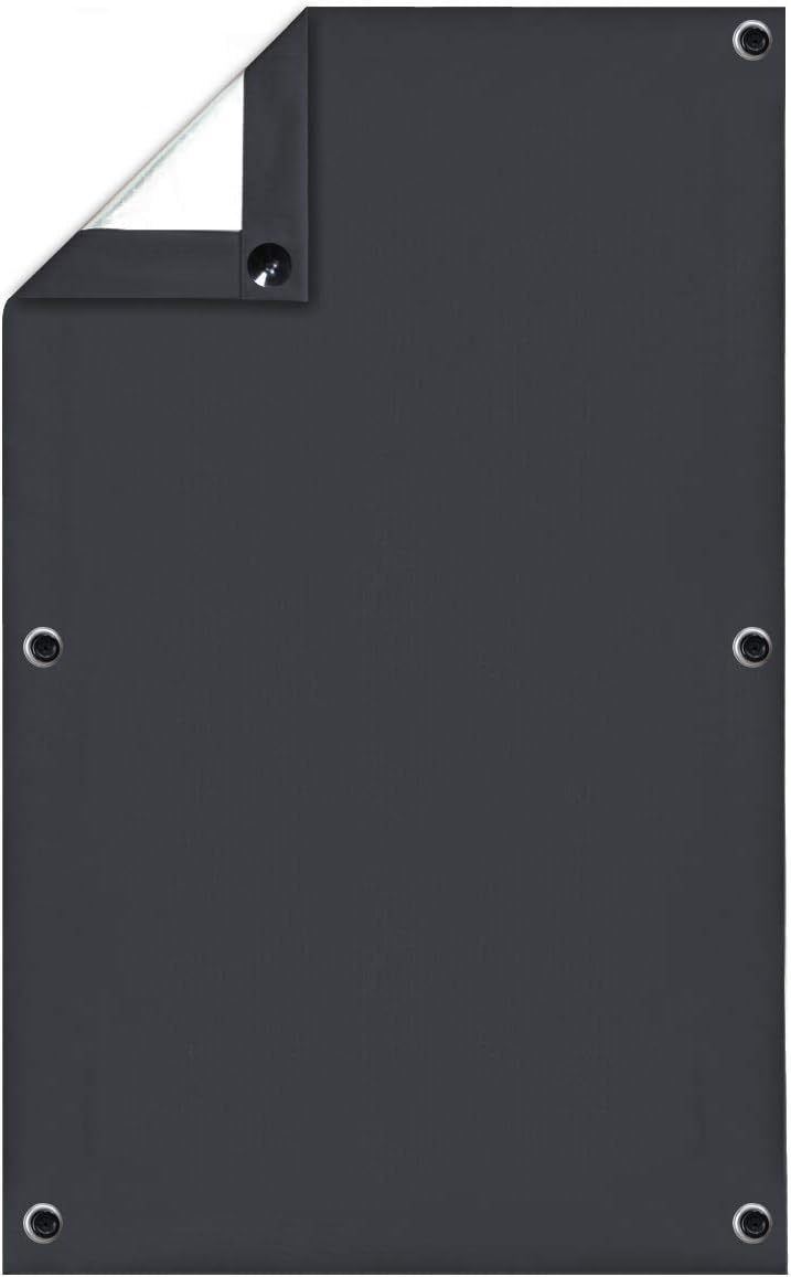 ISSUNTEX 100% Blackout Blind Curtains with Suction Cups Shading Reflecting Heat Insulation Suitable for Roof Windows Bedroom Windows Office Windows(Gray,30WX45L in)