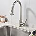 VCCUCINE Commercial High Arc Stainless Steel Single Handle Pull Down Sprayer Brushed Nickel Kitchen Sink Faucet, Pull Out Kitchen Faucet