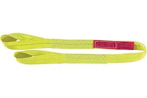 LIFT ALL Liftall EE1801DTX4 Polyester Web Eye and Eye Sling, Twisted Eye, 1-ply, 1" x 4'