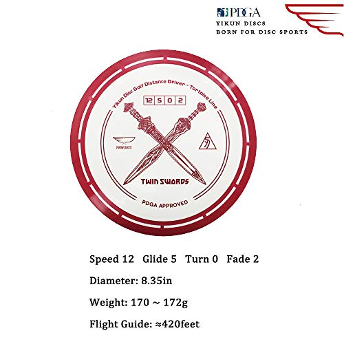 Yikun Professional Disc Golf Twin Swords |Distance Driver |170-172g| Perfect for Outdoor Games and Competition - Thumbnail 4