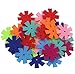 MAMUNU 4 Shapes 150 PCS Felt Flowers Fabric Flower Ornaments for Clothes, Bags, Shoes, Hats and Other Craft Decorations, Assorted Color