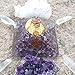 ORGONE Pyramid Amethyst The Flower Life Symbol,ORGONITE Energy Generator Crystal Quartz Point & Exquisite Gemstones & Reiki Energy