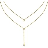 Gold Necklace for Women,18K Gold Plated Layered Necklace Pendant Necklace PaperClip Link Chain Necklaces Stackable Gold Necklace Dainty Necklace Set Gift for Women