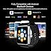 GT08 Bluetooth Smart Watch for Android phones，smart watch with SIM Card Slot,Call,Massage,For IOS iphone and Android phones Samsung ZTE Sony LG Smartphones, Sweatproof(Silver-Black)