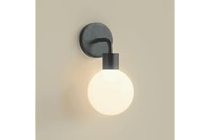 Poplight Wireless Wall Sconce (Shark Tank) Rechargeable & Dimmable LED Light w/App Control & Damage-Free Install, Moveable Modern Ambient Lighting for Elegant Home & Bedroom Decor | Matte Black