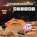 deAO RC Excavator Truck with Lights and Sounds Digger Construction Truck