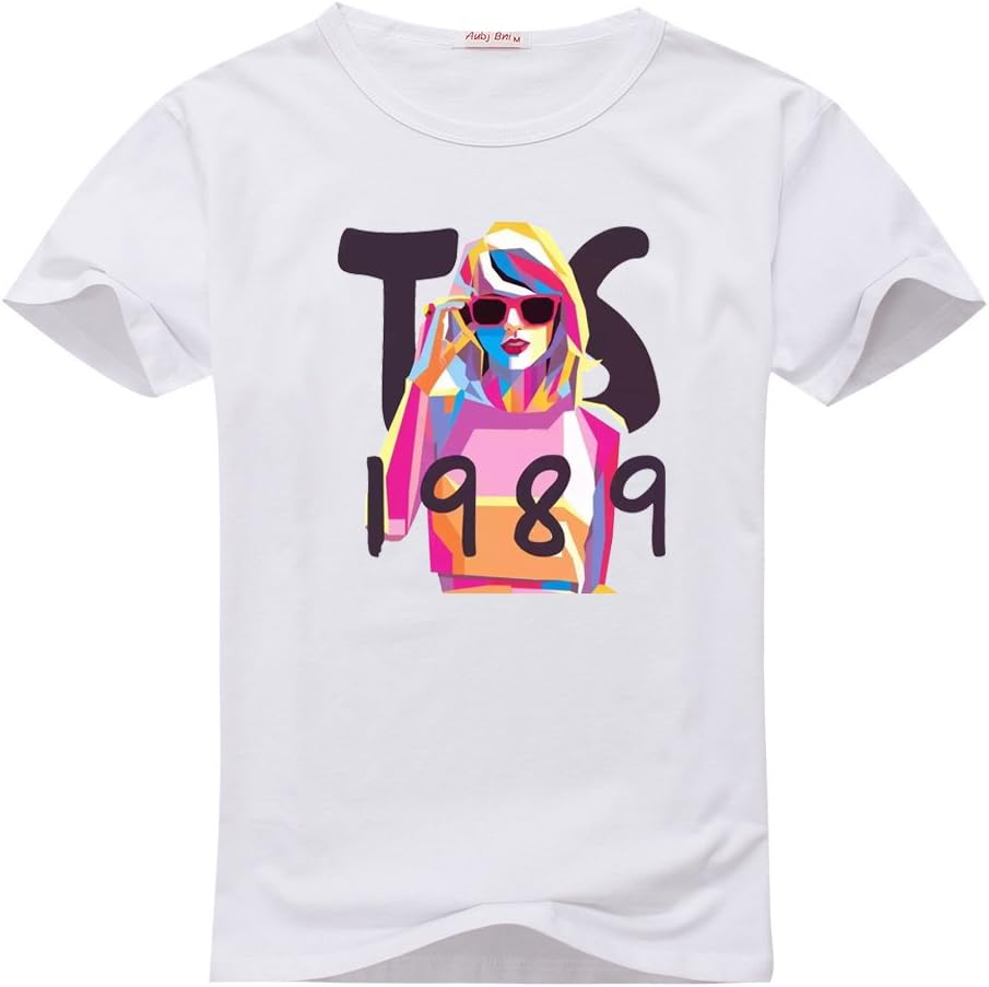 AndyDoggette Taylor Swift 1989 Youth Tee White T-shirts Size S(8Y-10Y)