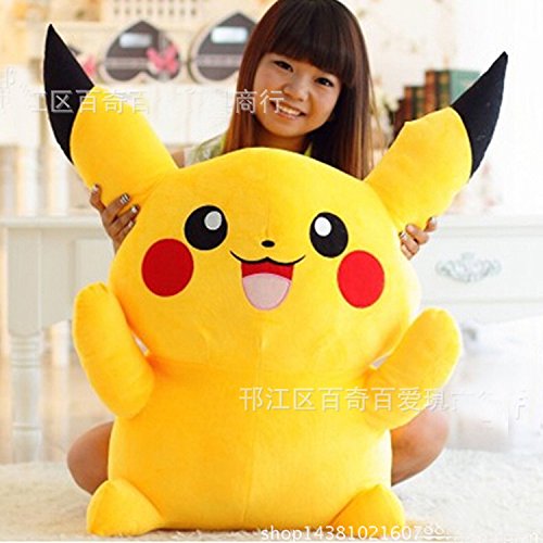 1pcs 80cm Big Digimon Pikachu Pokemon Plush Bika Qiu Big Cute