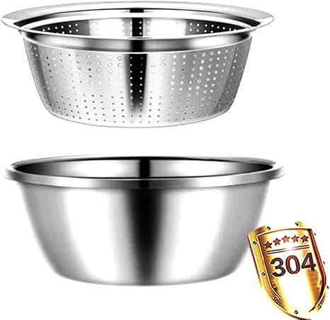 Amazon Co Jp ステンレス鋼混合ボウル サラダボウル ヘビーデプスミラー食器洗い機安全ボウルのセット 食料品 調理用品の収納に適しています ホーム キッチン