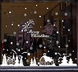 Tuscom Christmas Shop Window Decoration Wall Stickers Christmas Snowflakes Town( 6090cm)