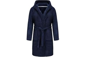 RUOGU Kids Bathrobe, Toddler Hooded Soft Towel Robe for Girls Boys Terry Cloth Robes Sleepwear